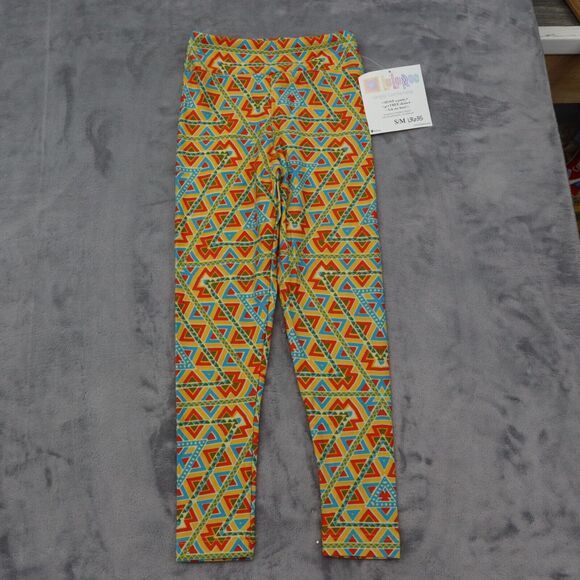 LulaRoe Pants Girls S Multicolor High Waist Pull On Set of 3 Leggings - Picture 8 of 16